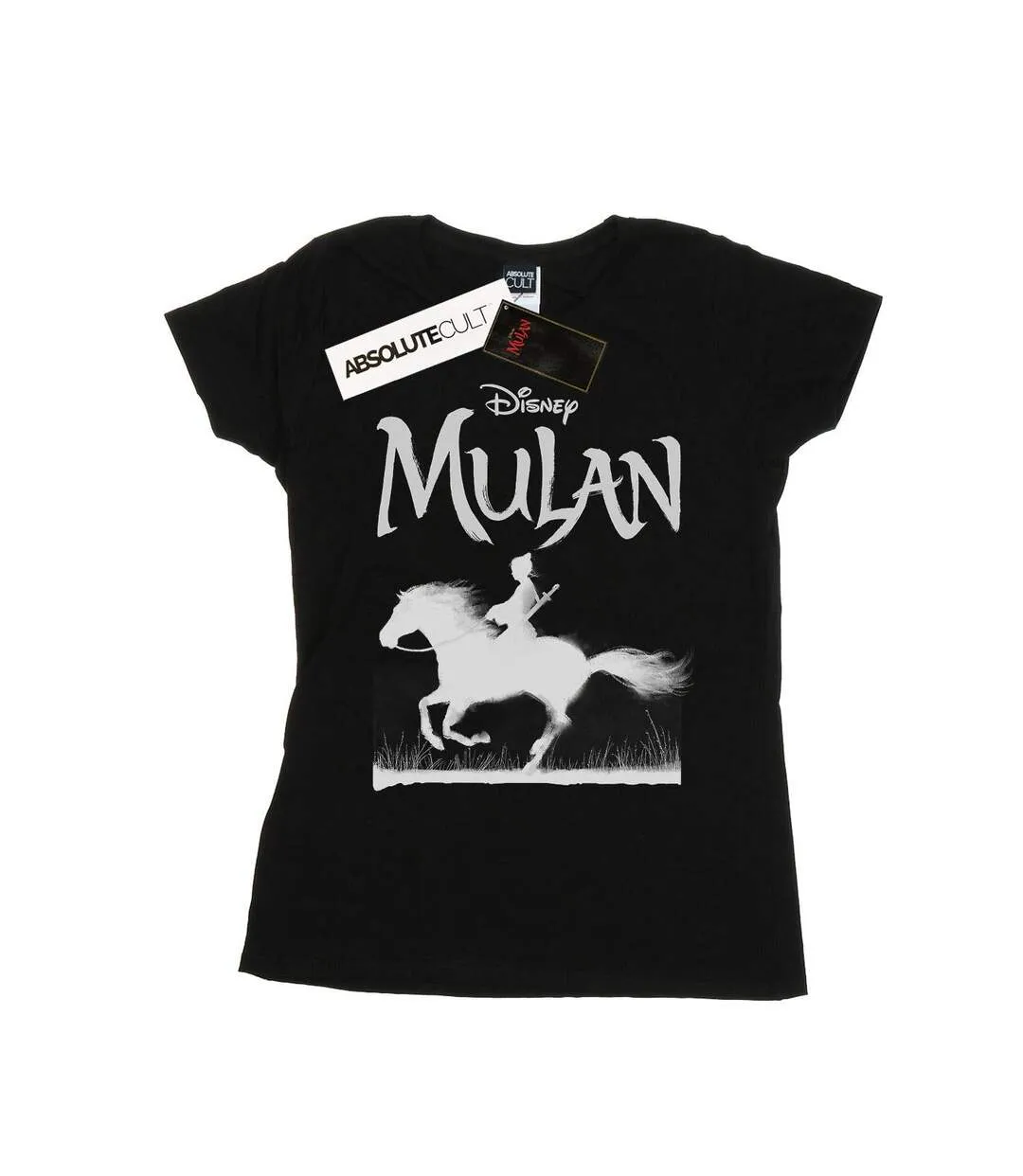 Disney Femme/Les femmes Mulan Movie Mono Horse Cotton T-Shirt (Noir) - UTBI30746-1