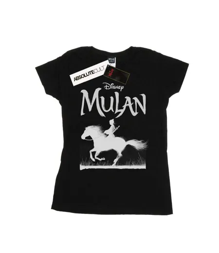Disney Femme/Les femmes Mulan Movie Mono Horse Cotton T-Shirt (Noir) - UTBI30746