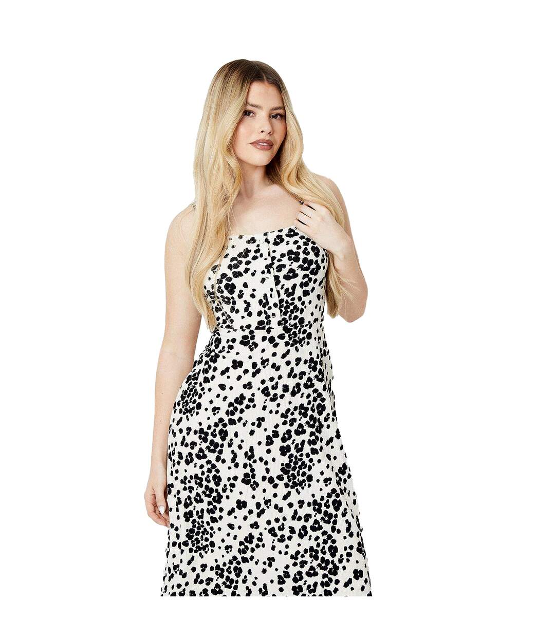 Robe mi-longue femme blanc / noir Dorothy Perkins