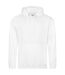 Sweat À Capuche College Adulte Blanc Vif Awdis-1