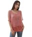 Tunique d'été femme 2 pièces - Top orange lumineux avec superposition stylée et motif tendance-1