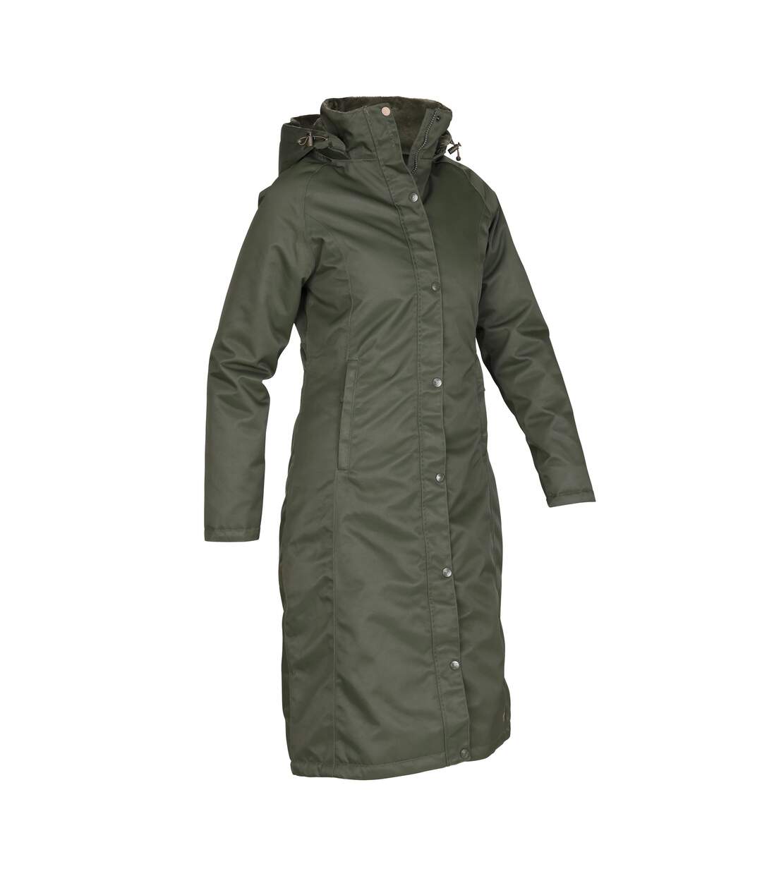 Manteau halcyon femme vert Aubrion-4