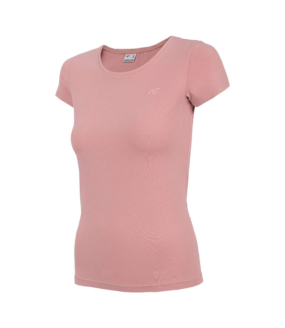 T-shirt Motif/style Uni Femme Rose Clair 4F-2