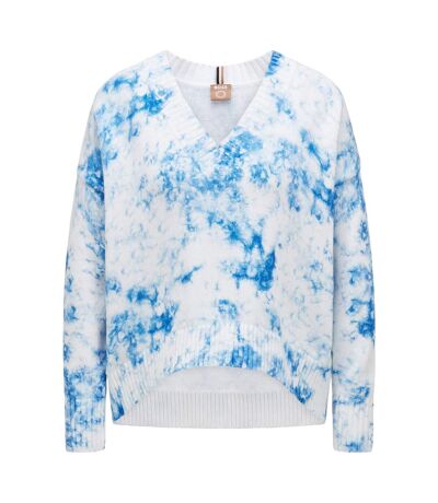 Sweat Femme Blanc Bleu Boss