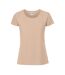 Womens/ladies Premium Ringspun Cotton Lady Fit T-shirt Desert Sand Fruit Of The Loom-1