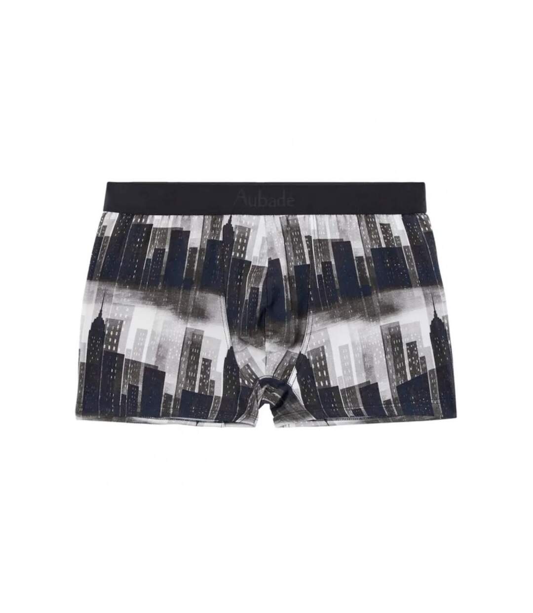 AUBADEMEN Boxer Homme Coton Modal BPLA Bleu Noir-2