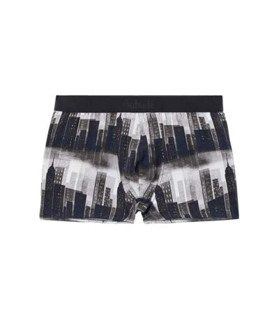 AUBADEMEN Boxer Homme Coton Modal BPLA Bleu Noir