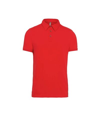 Kariban Mens Jersey Knit Polo Shirt (Red)