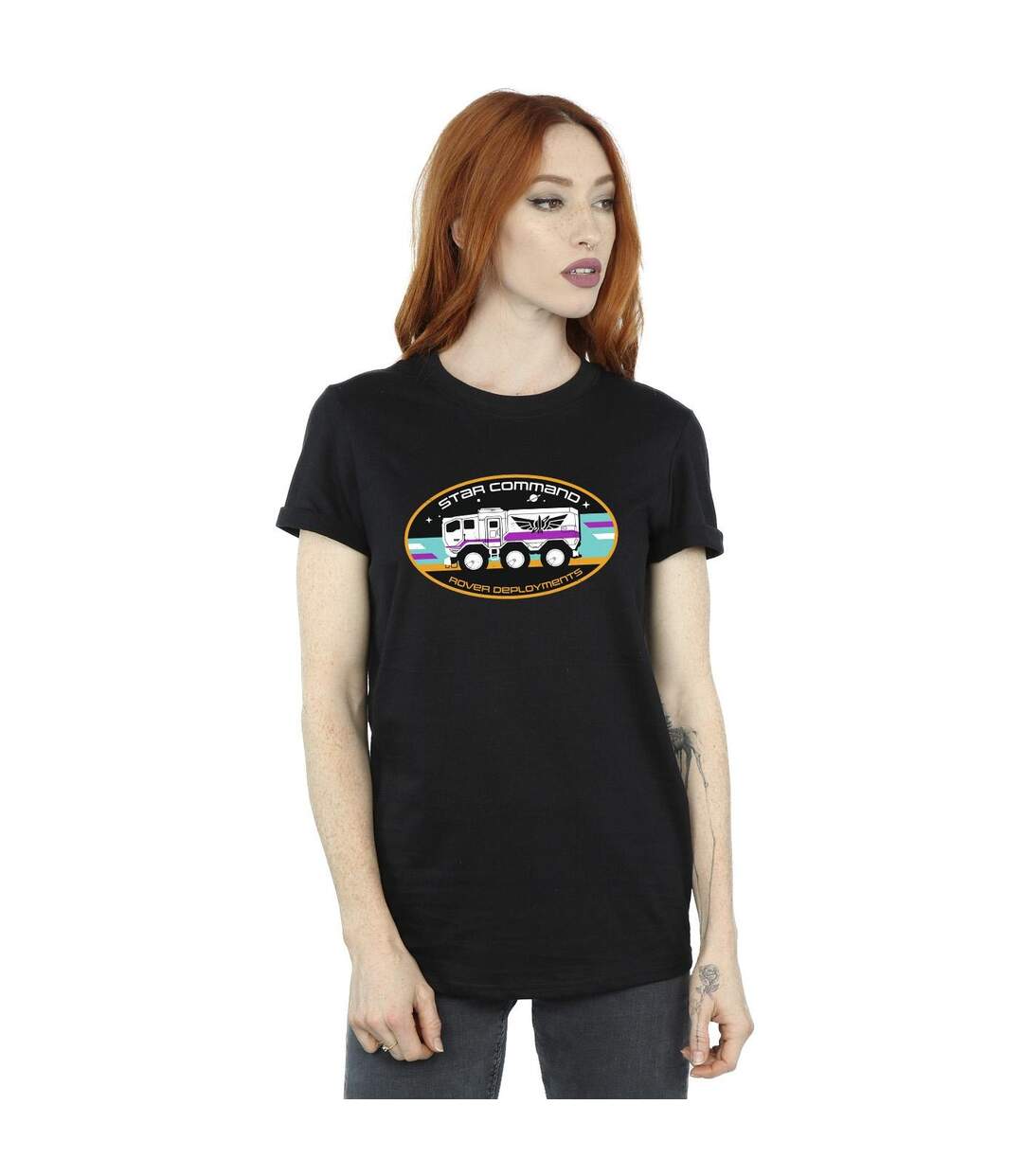 Disney Femme/Ladies Lightyear Rover Deployment Cotton Boyfriend T-Shirt (Noir) - UTBI33976-2