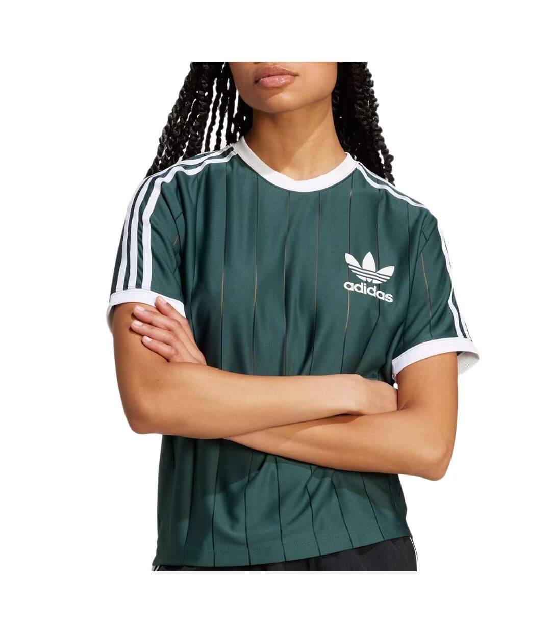T-Shirt vert femme adidas iy7230-1