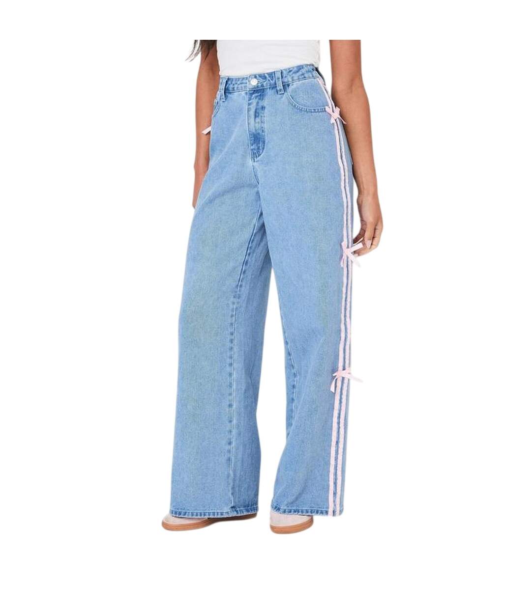 Womens/ladies Bow Jeans Camel I Saw It First-2