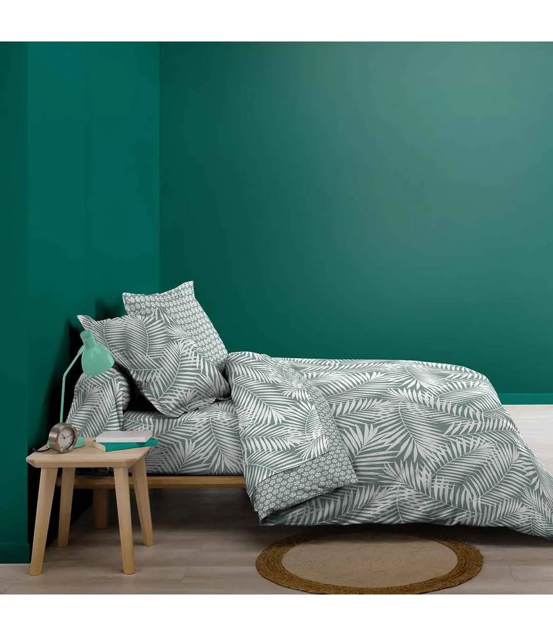 Drap Housse en Coton Botania 140x190cm Sauge-3