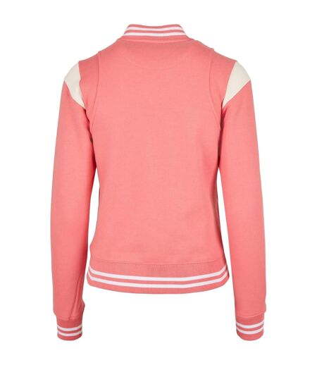 Veste De Survêtement College Femme Rose Pâle Sable Blanc Urban Classics