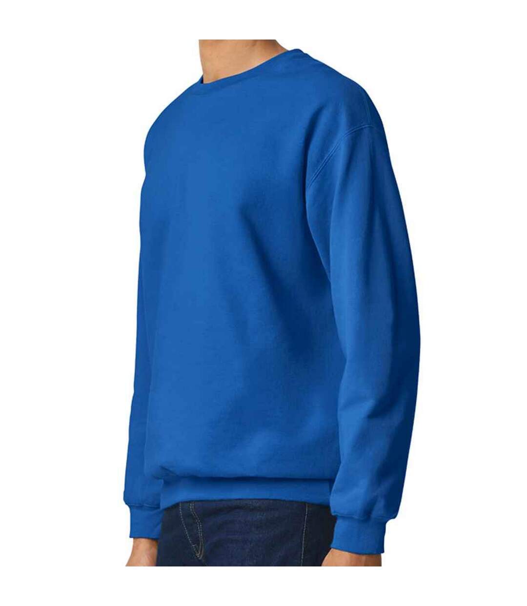 Mens softstyle midweight sweatshirt royal blue Gildan