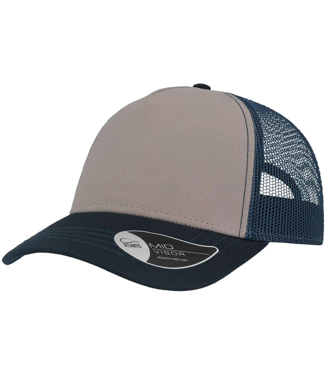 Casquette trucker rapper gris / bleu marine Atlantis-1