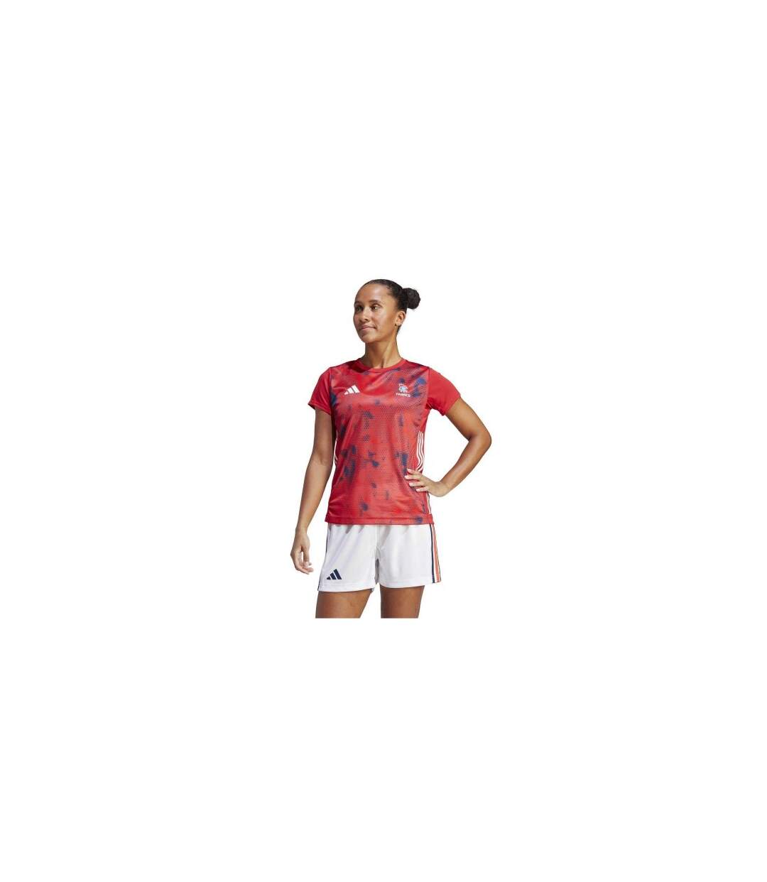 Maillot Motif/style France Femme Rouge Adidas-1
