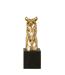 Tête de Cheval Ajourée sur Socle Hollywood 40cm Doré-2