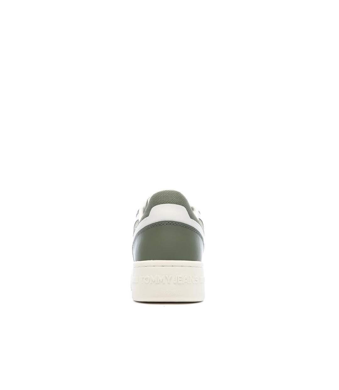 Baskets blanc/vert homme tommy hilfiger cupsole-3