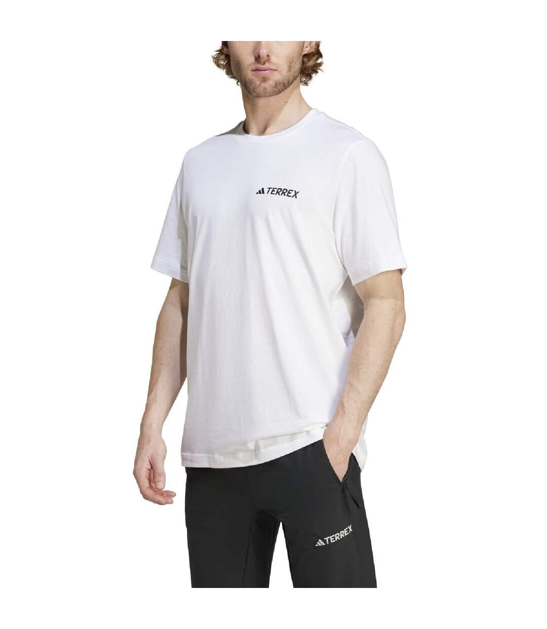 T-shirt Motif/style Graphique Terrex Mountain Homme Blanc Adidas-1