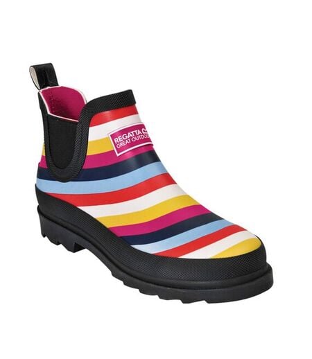 Great Outdoors Womens/ladies Harper Low Cut Wellington Boots Multicoloured Stripe Regatta