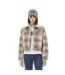 Veste femme à carreaux doublée sherpa avec patchs Vondutch-1