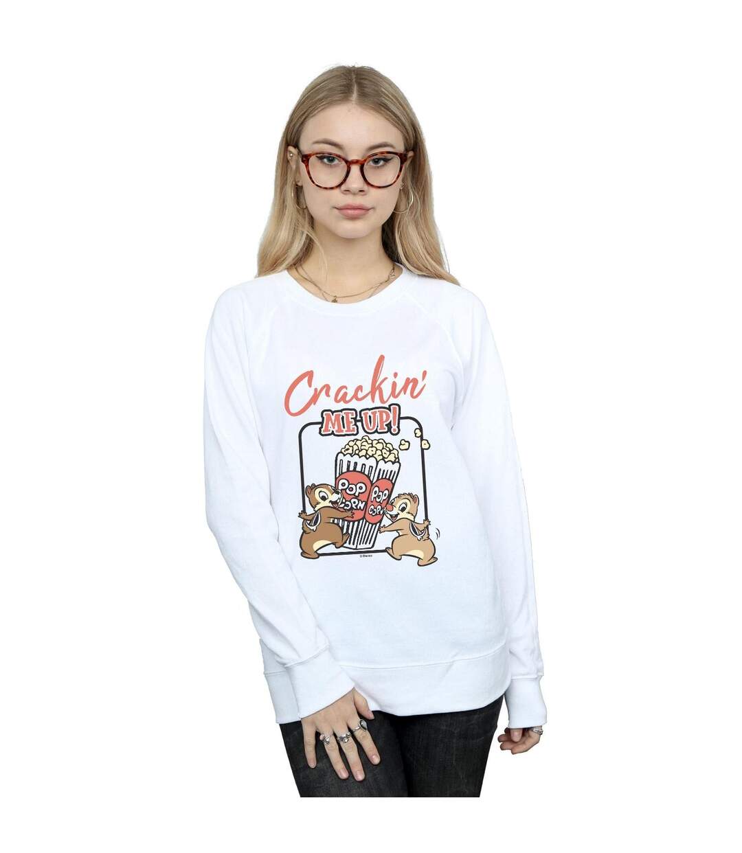 Disney Sweatshirt Chip N Dale Crackin Me Up - Femmes/Dames (Blanc) - UTBI27478-2