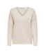 Pull Rica Femme Beige Pâle Chiné Only-2