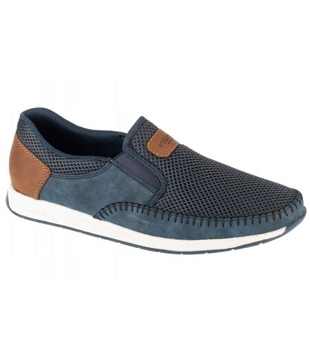 Mocassins Style Alvéolé Homme Bleu Marine Rieker