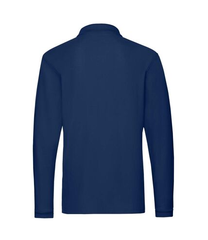 Fruit of the Loom Mens Premium Long-Sleeved Polo Shirt (Navy) - UTRW9752