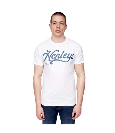 T-shirt scripthen homme blanc Henleys Henleys