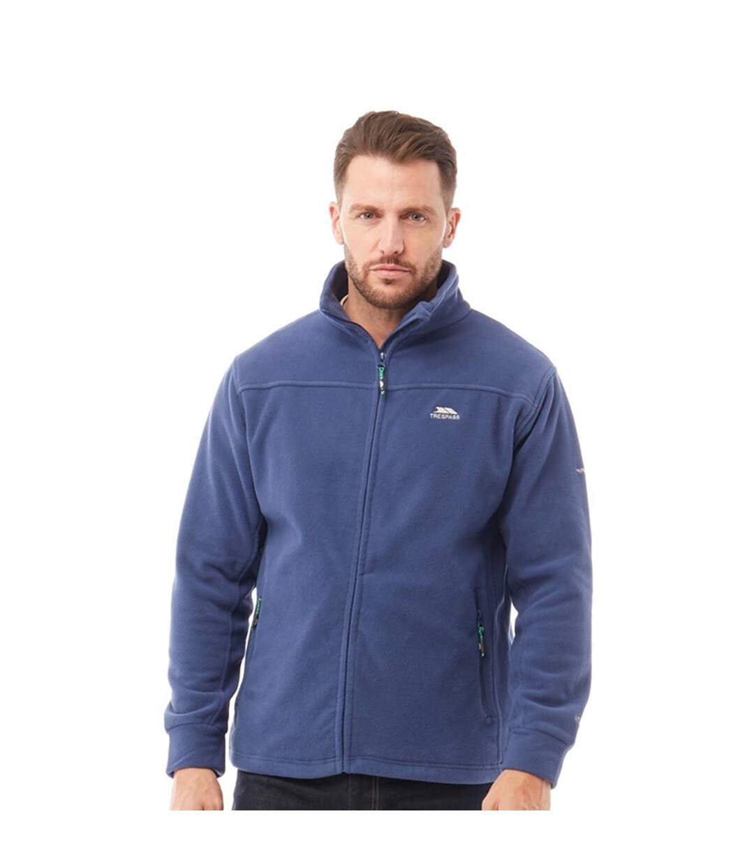 Mens Bernal Full Zip Fleece Jacket Navy Trespass-1