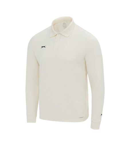 Polo Manches Longues Homme Crème Slazenger