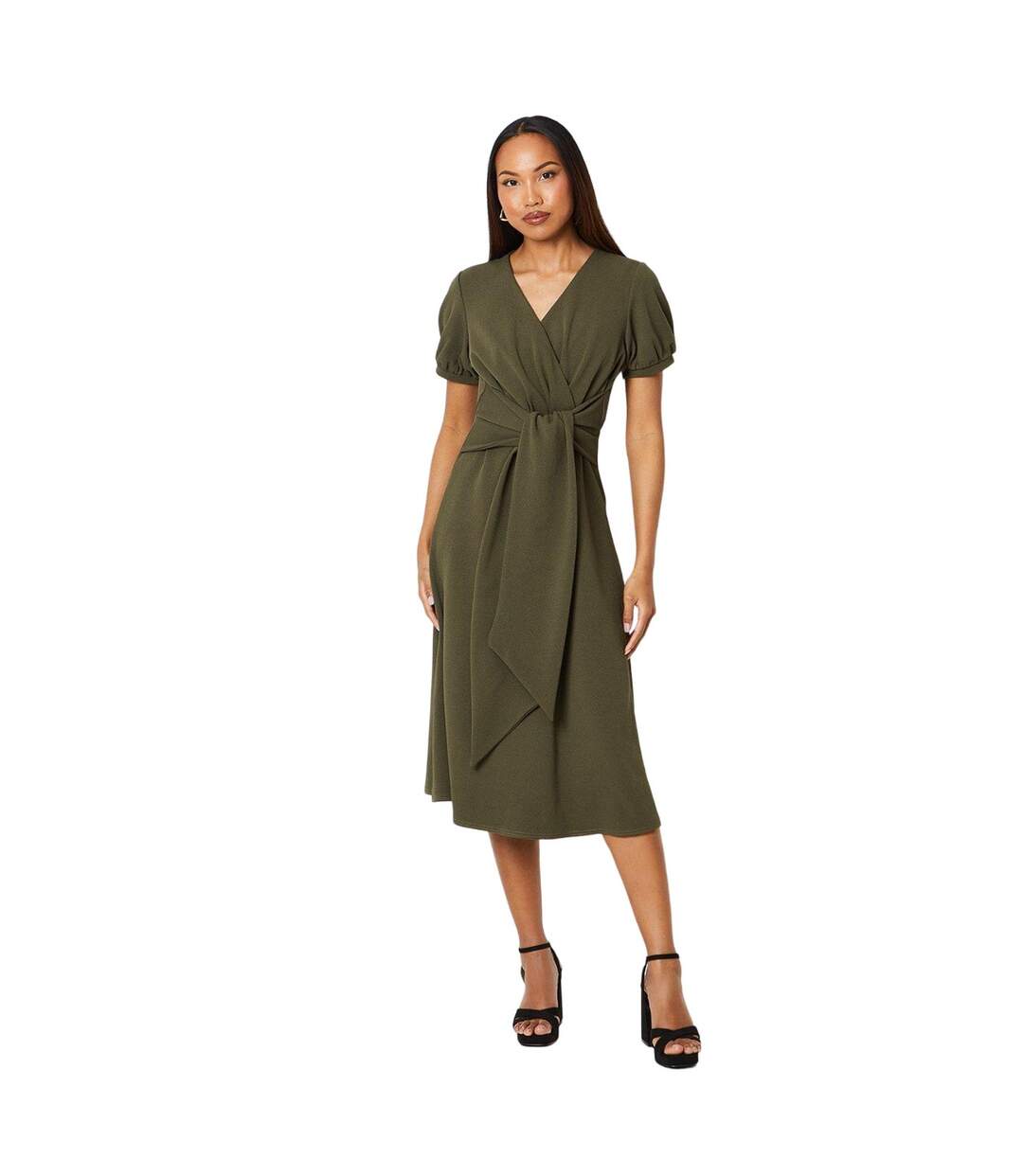 Robe mi-longue femme vert kaki Debenhams