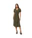 Robe mi-longue femme vert kaki Debenhams