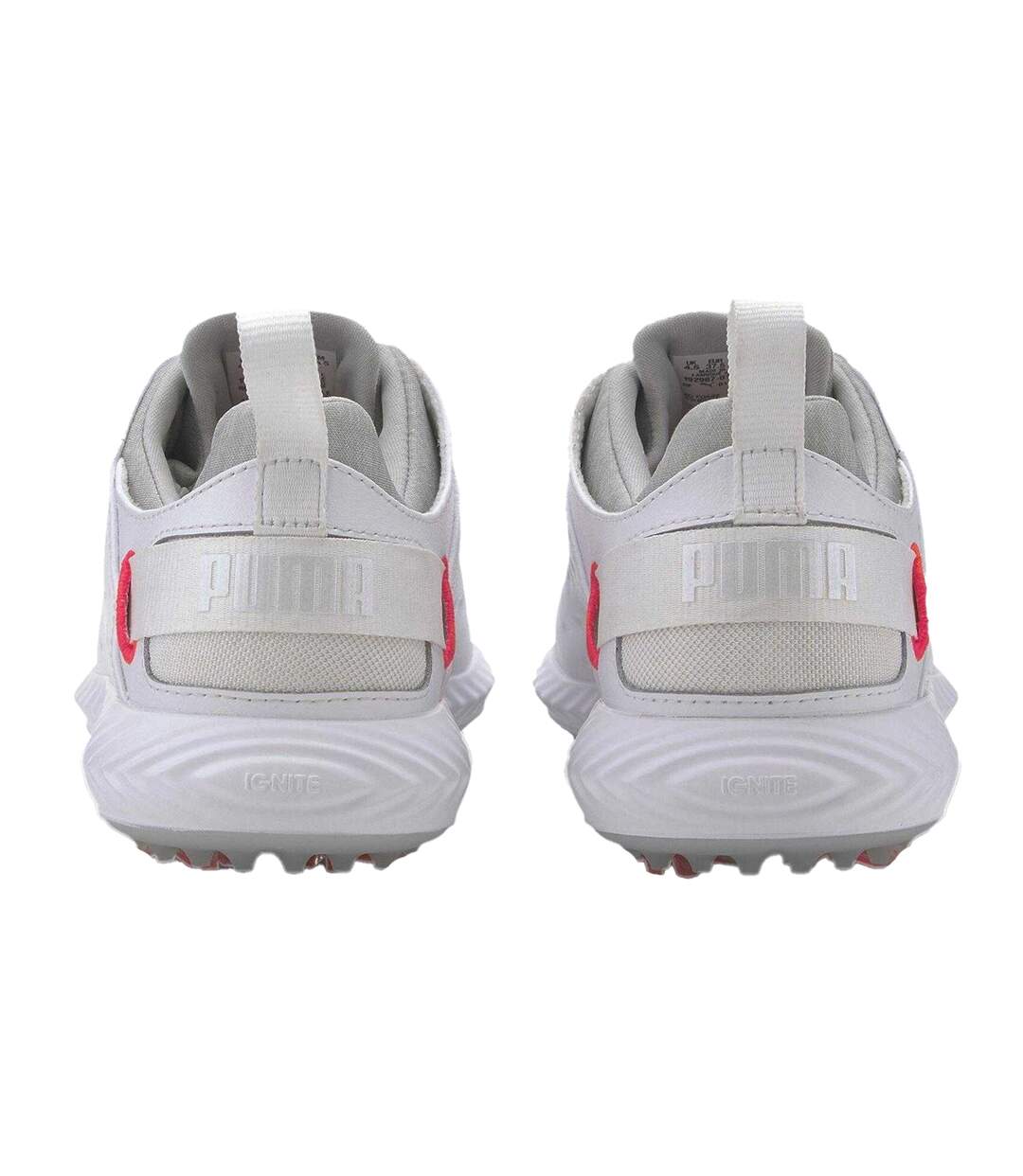 Womens/ladies Blaze Pro Ignite Textured Leather Spikeless Golf Shoes White Puma-2