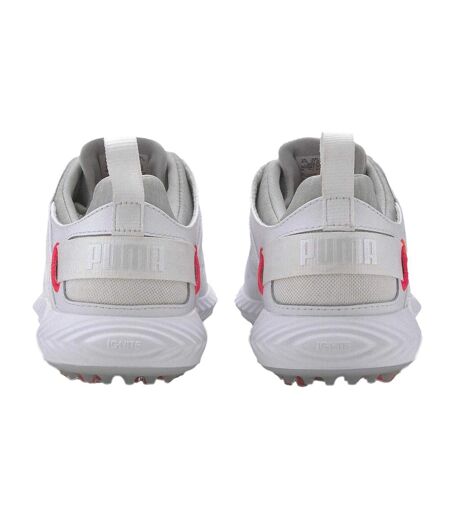 Womens/ladies Blaze Pro Ignite Textured Leather Spikeless Golf Shoes White Puma