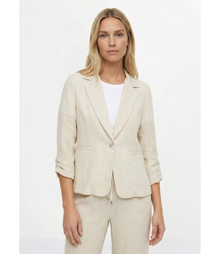 Veste tailleur rayée, aspect irrégulier