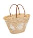 Sac de Plage Feuille 56cm Naturel & Blanc-1