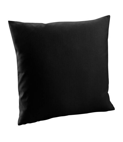 Westford Mill Fairtrade Cotton Canvas Cushion Cover (Black) (S)