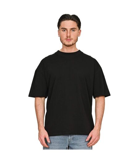 T-shirt oversize unisexe adulte en coton peigné ringspun à encolure allongée noir Casual Classics