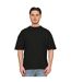 T-shirt oversize unisexe adulte en coton peigné ringspun à encolure allongée noir Casual Classics-4