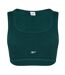 Womens/ladies Classic Cropped Polyester Fitted Tank Top Forest Green Reebok-2