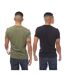 Pack Of 2  Mens Plain T-shirt  Navy Green Emporio Armani-3