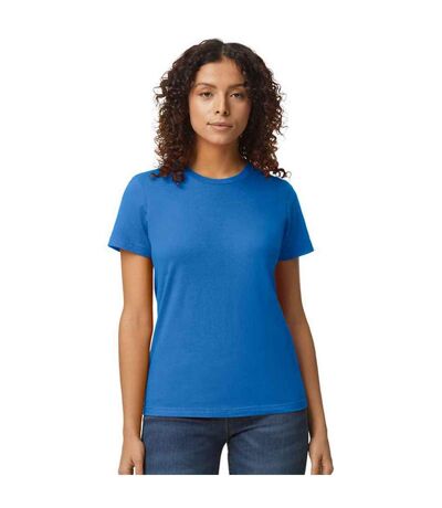 Womens/ladies soft midweight t-shirt royal blue Gildan