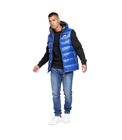Mens Mateo Gilet Mid Blue Born Rich