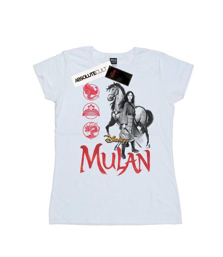 Disney Femme/Les femmes Mulan Movie Horse Pose - T-shirt en coton (Blanc) - UTBI30744