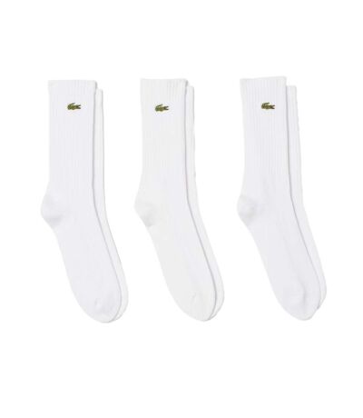 X3 paires de chaussettes blanches homme lacoste ra4182 - 39/42