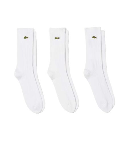 X3 paires de chaussettes blanches homme lacoste ra4182 - 39/42
