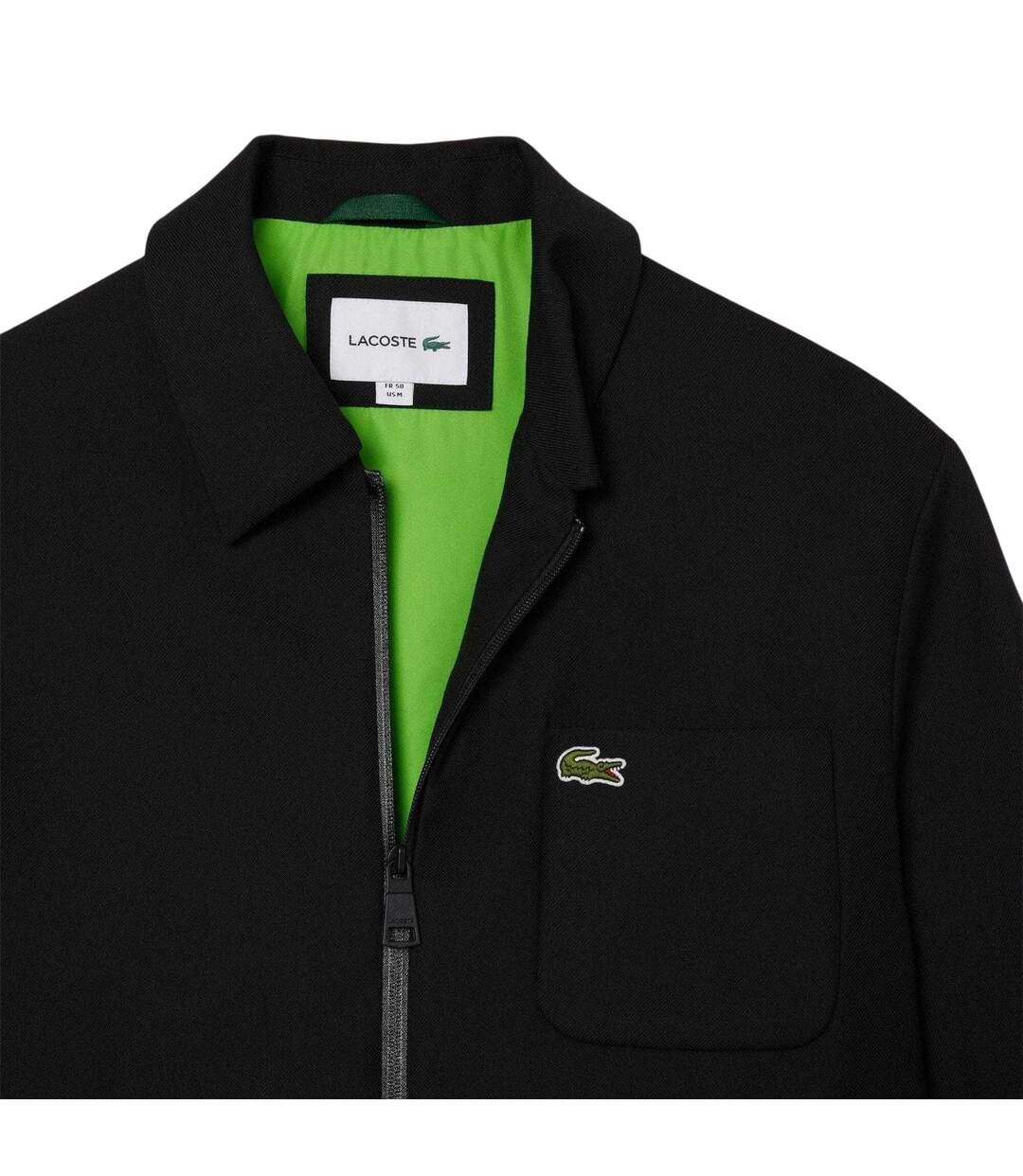 Mens Lined Track Jacket Black Lacoste-3