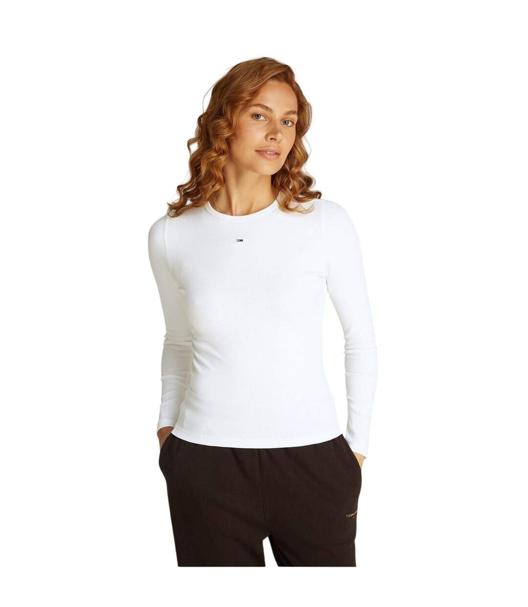 T-shirt Manches Longues Femme Blanc Tommy Jeans-4